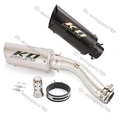 For Suzuki GSXR600 750 2008-2010 Motorcycle Mid Exhaust Pipe Escape 51mm Muffler • $114