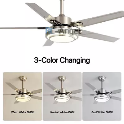 52  5 Blades Indoor Control Remote Ceiling Fan With LED Light W/ Remote Control  • $89.99