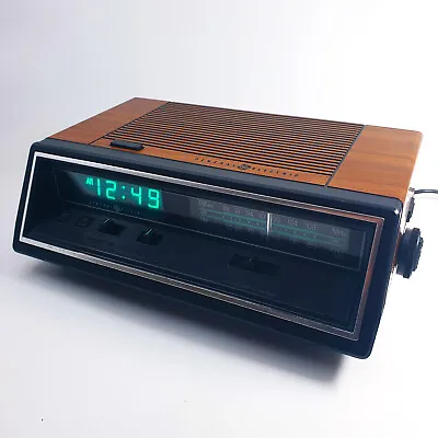 General Electric GE EA 7-4665A Vintage Wood Grain Digital Clock Radio - WORKING • $179.95