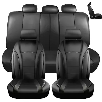 5-Seat Full Set Car Seat Cover Luxury Leather Universal Front Rear Back Cushion • $55.90