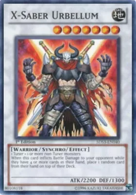 Yugioh-X-Saber Urbellum-Common-1st Edition-5DS3 EN040 (LP) • $3.11