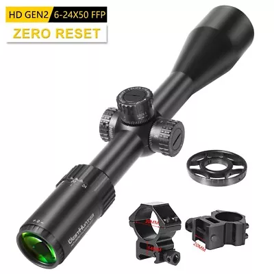 WESTHUNTER HD Gen2 6-24x50 FFP Scope Hunting Rifle Scopes 1/10Mil Turret Sights • $149.74