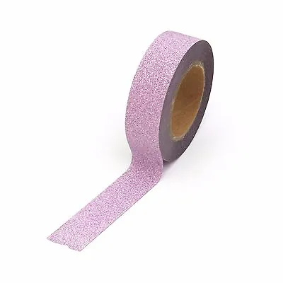 $5.50 • Buy Glitter Tape Pale Pink Washi 15mm X 10m