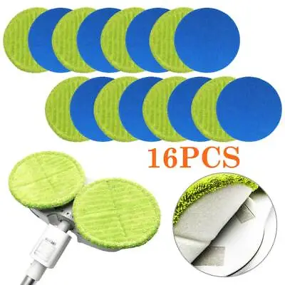 Cordless Electric Rechargeable Powered Floor Cleaner Scrubber Polisher Mop Pads • £16.28