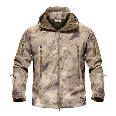 Waterproof Tactical Soft Shell Mens Jacket Coat Army Military Jacket Windbreaker • $46.44