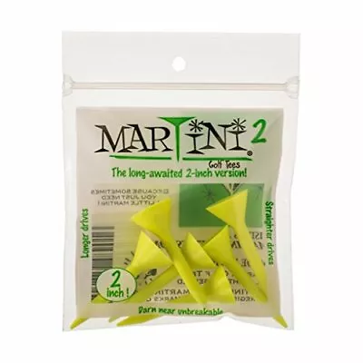 Martini 2 Inch Golf Tees - Yellow (6 Tees) • $8.98