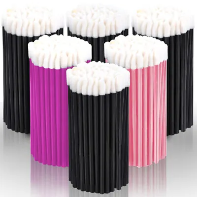 100X Disposable Lip Brush Eyelash Lash Mascara Applicator Lipstick Wands Cleaner • £3.31