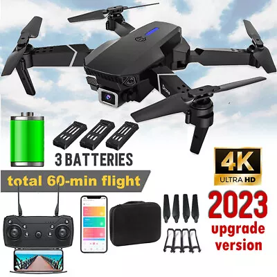 Foldable Mini Drone With 4K HD Camera Dual Lens 2.4G WiFi FPV RC Quadcopter • $41.90