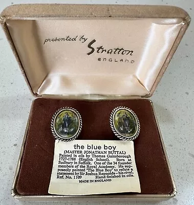 Vintage Men's Cufflinks - The Blue Boy • $20