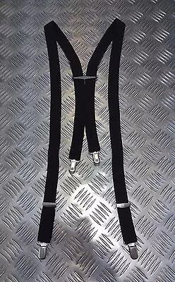 RAF Black Clip On 1  Dress Uniform Elasticated Braces / Suspenders One Size • $12.62