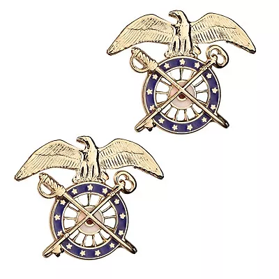 U.S. Army Officer Branch Insignia Pin On Collar Quartermaster Brite New (Pair) • $15.95