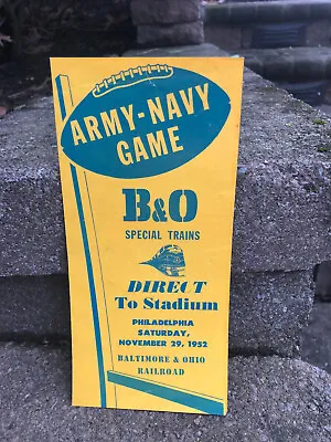 $8.90 • Buy 1952 Baltimore & Ohio Railroad  Army Navy Football Game  Brochure