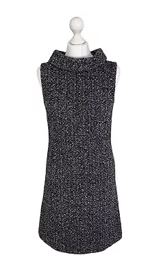 Hobbs Marilyn Anselm Wool Blend Dress UK 8 Cowl Neck Sleeveless Tweed Boucle • £19.99