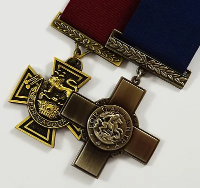 2 Full Size WW1 WW2 Service Medals. George/Victoria Cross. Highest Honours • $22.39