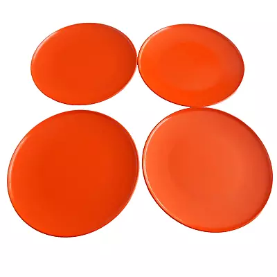 4 Vintage Retro Orange Melamine Melaware Plates 24cm Camping Camper Van Picnic • £10