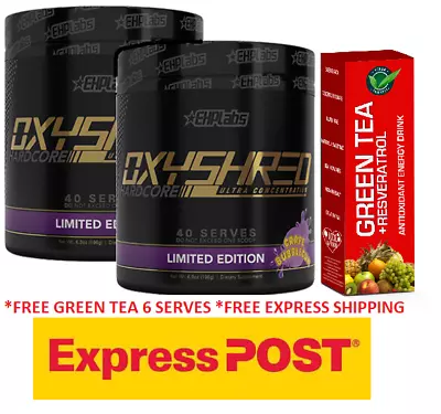 EHP Labs Oxyshred Hardcore Fat Burner 40 Serve Stronger Edition Twin Pack Plus  • $124.90