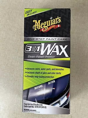 Meguiar's Car Auto 3-in-1 Wax ~ Clean Polish Protect ~ One-Step Paint Care 16oz • $24.95