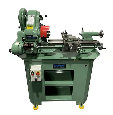 Myford Super 7 Lathe In Green Power Cross Feed Gearbox New Lathe Small Bore • £8940