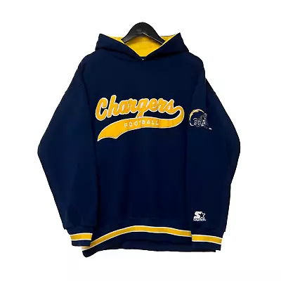 Vintage 90s NFL Los Angeles Changers Navy Hoodie Size L Starter Script Logo • $59.99