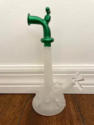 8  Premium Glass Water Pipe Art Faucet Water Splash 14mm Green • $49.99