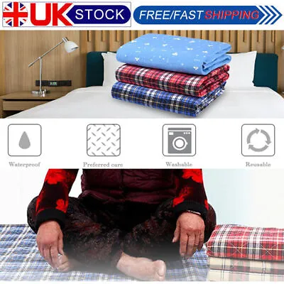 £12.99 • Buy INCONTINENCE PAD WASHABLE REUSABLE BED WETTING MATTRESS PROTECTOR COVER 60x 90cm