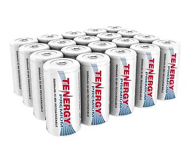 Tenergy 5000mAh Premium C Size High Capacity NiMH Rechargeable Battery Cell Lot • $12.75