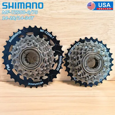 Shimano Mountain Bike 6/7 Speed Freewheel MF-TZ500 14-28/34T Tourney Screw On US • $18.36