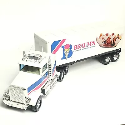 Big 2ft Vintage Braum’s Ice Cream Semi Truck 18 Wheeler Collector • $80