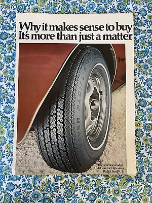 Vintage 1972 BF Goodrich Tire Print Ad Radial Steel R/S • $6.40