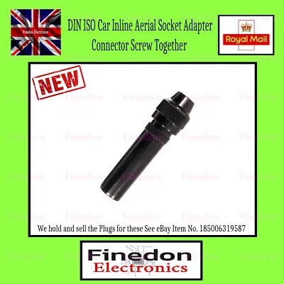 Car Radio Aerial Antenna Coax Female IN LINE Socket DIN ISO Easy Fit Screw • £2.75