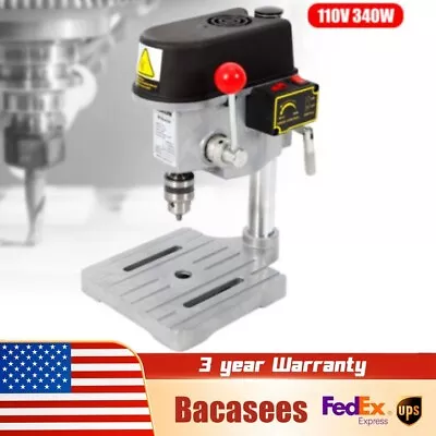340W Bench Top Mini Drill Press Silver 5158A Fit F Or Wood/Metal Hobby Table Top • $69
