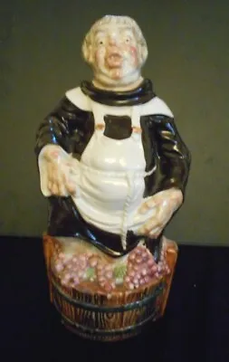 Vintage Barsottini Vino Rosso Ceramic Monk Figurine Decanter Smash Grapes 1969 • $20.97