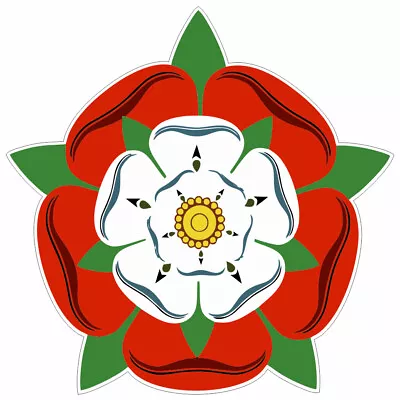 2 X Tudor  Red Rose Self Adhesive Stickers Car Van Truck Taxi Lorry Lancashire • £1.78