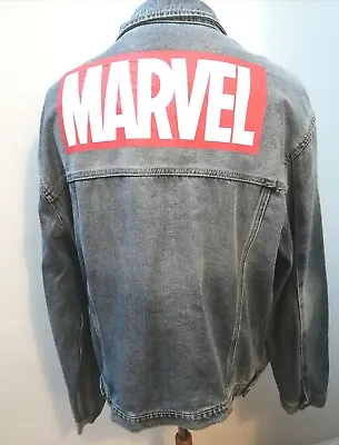 Marvel Denim Jean Jacket Divided H&M Size Xl  • £29.99
