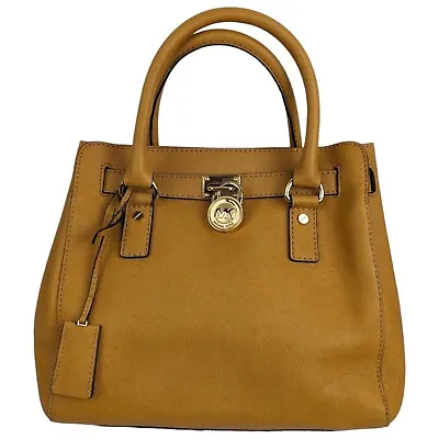 Michael Kors Hamilton Leather Goldenrod Yellow Small Satchel Detachable Strap • $53.89