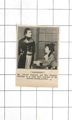 1934 Edward Chapman And Margaret Rawlings In  Napoleon  At Embassy Theatre • £5