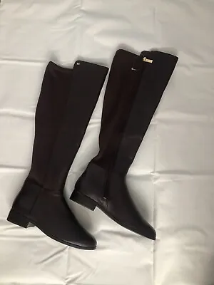 New NWOT Michael Kors 7 Women's Bromley Leather Flat Riding Boots • $129.95