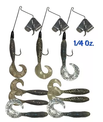 1/4 Oz. CURL TAIL GRUB - BUZZ BAITS!  6 FREE Extra Bodies! • $13.50