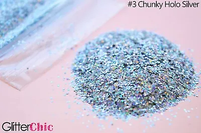 Glitter Fine Dust Chunky 10g& 25g Bags Cosmetic Grade Arts Crafts Wine Glass • £2.09