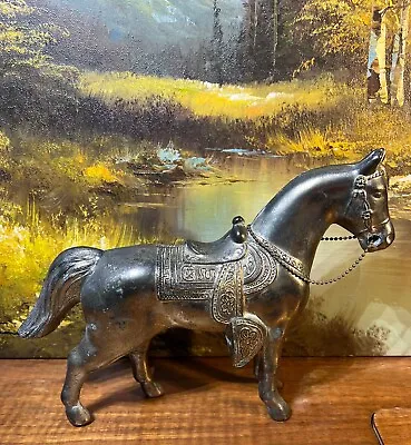 $24.99 • Buy Vintage Metal Carnival Horse Western Silver Made In USA