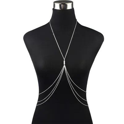 £3.99 • Buy Body Dangle Tassel Birkini Belly Chain Body Chain Jewellery  Belt Necklace Gift