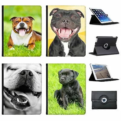 Staffordshire Bull Terrier Staffy Staff Dog Cover Leather Case For Apple IPad • £9.99