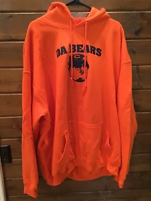 Chicago Bears Mike Ditka “DA BEARS” Orange Gildan Heavy Blend Hoodie 4XL EUC • $34.99