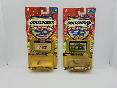 MATCHBOX Across America 50th Birthday Series Car California & Nevada Lot Of 2. • $19.99