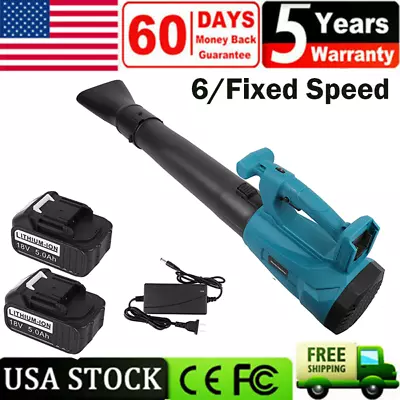 For 18V Makita Cordless Leaf Blower 6 Speed Electric Leaf Blower Battery+Charger • $56.99