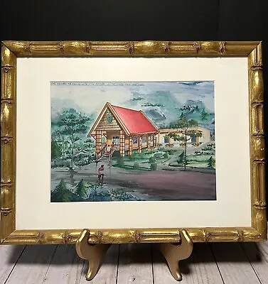 Vietnamese Nguyen Watercolor Art Painting Matted Framed • $71.96