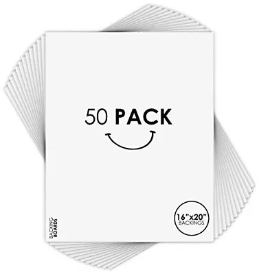 Pack Of 50 16x20 White Backing Boards 4-ply For Art Prints Photos Pictures • $62.99