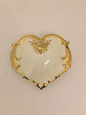 Vintage Heart Shape Ceramics Trinket Box • $14.99