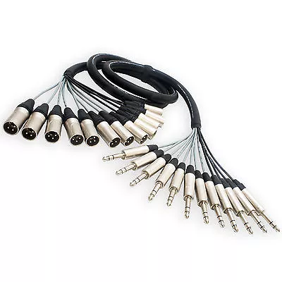 Neutrik Studio Multicore Loom. 2 4 8 12 16 Way Balanced TRS Jack Male XLR Snake • £82.84