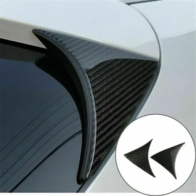 For 2014-2018 Mazda3 Axela Rear  Spoiler Carbon Fiber Wing Cover Trim 2Pcs • $24.19